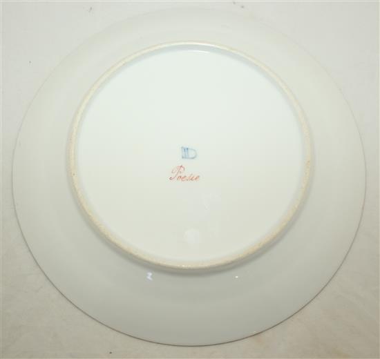 A Vienna style porcelain cabinet plate, late 19th century, 24cm